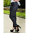 Дамски панталон от тъмен деним с памук-2 снимка