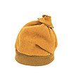 Дамска вълнена шапка в цвят горчица-0 снимка