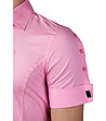 Памучна мъжка розова риза с къс ръкав Cassius-2 снимка