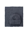 Унисекс комплект в сиво от шапка и шал снуд-0 снимка