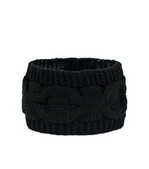 Плетена черна лента за глава снимка