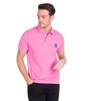 Розова мъжка памучна блуза Claudio снимка