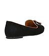 Черни дамски велурени обувки с пискюли Marisa-4 снимка