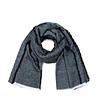 Унисекс плетен шал в черно и бяло-0 снимка