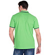 Зелена мъжка памучна блуза с яка и цип Guisepe-1 снимка