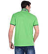 Зелена мъжка памучна блуза с яка и цип Guisepe-2 снимка