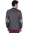 Мъжко сако с лен и памук в меланж на цвят графит Tees-1 снимка