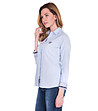 Дамска ленена риза в синьо Amie-2 снимка