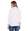 Бяла дамска ленена риза Amie-1 снимка