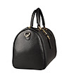 Черна дамска чанта от естествена кожа Eugenia-2 снимка