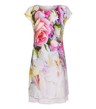 Многоцветна рокля с флорален принт Julia снимка