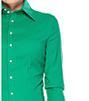 Зелена дамска риза с памук Elina-3 снимка
