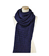 Правоъгълен плетен дамски шал в тъмносиньо с вълна-0 снимка