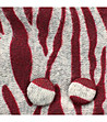 Дамски памучни ръкавици в тъмночервено и бежово-1 снимка