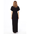 Дълга черна рокля с прорез Jemima-1 снимка