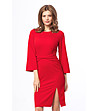Червена рокля с разкроени 7/8 ръкави Doreen-0 снимка