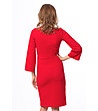 Червена рокля с разкроени 7/8 ръкави Doreen-1 снимка