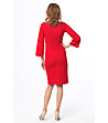 Червена рокля с разкроени 7/8 ръкави Doreen-3 снимка