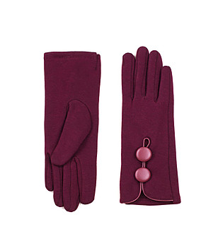 Дамски ръкавици в бордо снимка