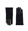 Дамски ръкавици в черно и кафяво с вълна-0 снимка