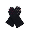 Дамски ръкавици в черно и кафяво с вълна-1 снимка