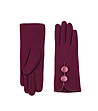 Дамски ръкавици в бордо-0 снимка