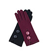 Дамски ръкавици в бордо-1 снимка