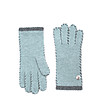 Светлосини дамски ръкавици със сиви шевове-0 снимка