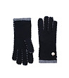 Черни дамски ръкавици със сиви шевове-0 снимка
