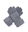 Плетени дамски ръкавици в сиви нюанси -1 снимка
