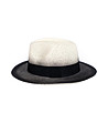 Дамска шапка в цвят екрю и черно Violeta-0 снимка