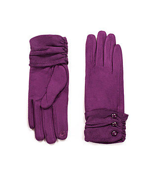 Дамски ръкавици в лилаво Lina снимка