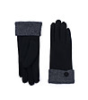 Дамски ръкавици в черно и графит Maria-0 снимка