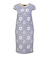 Светлосиня рокля с флорални мотиви Freda-1 снимка