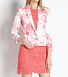 Късо дамско сако в бяло и розови нюанси Candy-0 снимка