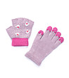Детски ръкавици в светлолилаво и розово-1 снимка