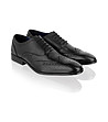 Черни мъжки кожени обувки тип Оксфорд-0 снимка