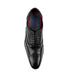 Черни мъжки кожени обувки тип Оксфорд-1 снимка