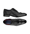 Черни мъжки кожени обувки тип Оксфорд-2 снимка