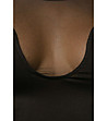 Къса дамска черна блуза с тюл Emala-2 снимка