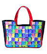 Дамска чанта с цветен принт с фигурални мотиви-0 снимка