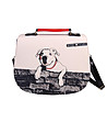 Дамска чанта с капак и принт куче-0 снимка