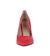 Дамски кожени лачени обувки в червено Pamela-3 снимка