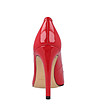 Дамски кожени лачени обувки в червено Pamela-4 снимка