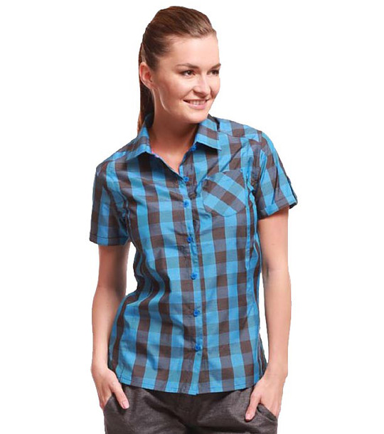 Дамска карирана риза в синьо и черно Lurina снимка