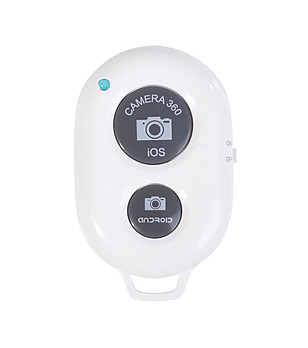 Бяло дистанционно с Bluetooth за камера снимка