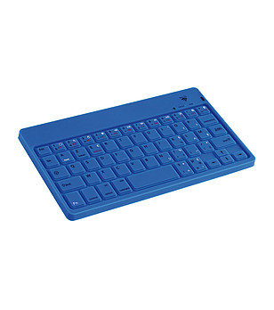 Синя клавиатура за мобилно устройство с Bluetooth 8" снимка