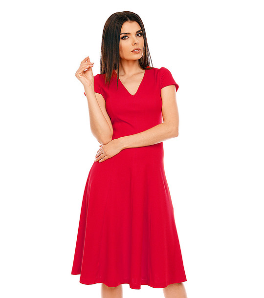 Клоширана рокля в червено Falia снимка