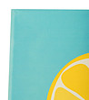 Микрофибърна хавлия в синьо и жълто с Лимони и Ананаси-2 снимка