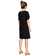 Черна рокля с къдрички Immie-1 снимка